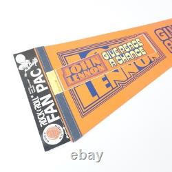 Vintage 1970's John Lennon Give Peace A Chance Rock & Roll Fan Pack pennant flag