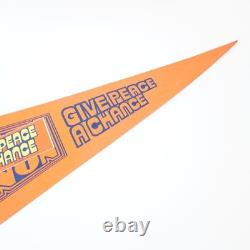 Vintage 1970's John Lennon Give Peace A Chance Rock & Roll Fan Pack pennant flag