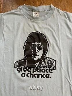 Vintage 1970's John Lennon The Beatles Give Peace A Chance T-Shirt Original