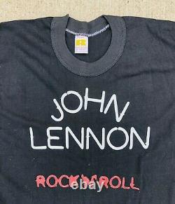 Vintage 1975 John Lennon Rock n Roll Promo T Shirt Beatles 70s
