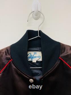 Vintage 1975 John Lennon Satin Jacket Rock N' Roll 70s 80s M Yoko Ono Beatles