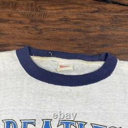 Vintage 1980 The Beatles / John Lennon Memorial T-shirt ringer Medium beatlefest