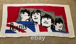Vintage 1989 Apple Corp Ltd Beatles Beach Towel John Lennon Paul McCartney +