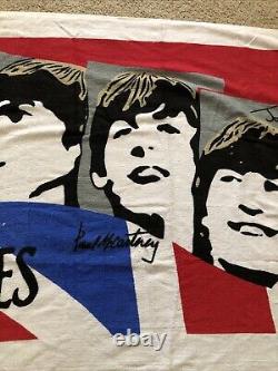 Vintage 1989 Apple Corp Ltd Beatles Beach Towel John Lennon Paul McCartney +