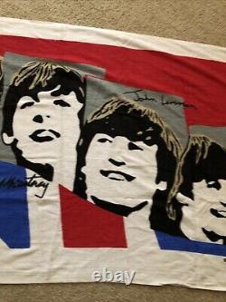 Vintage 1989 Apple Corp Ltd Beatles Beach Towel John Lennon Paul McCartney +