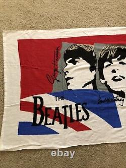 Vintage 1989 Apple Corp Ltd Beatles Beach Towel John Lennon Paul McCartney +