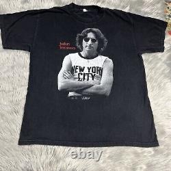 Vintage 1998 John Lennon Beatles Imagine Black T Shirt