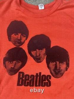 Vintage 60s 70s Promo Beatles Shirt George Harrison John Lennon UK Tee
