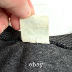 Vintage 70s 80s John Lennon T Shirt Medium Thin Distressed Black Beatles Band