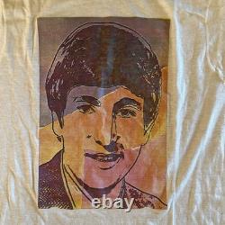 Vintage 70s NWOT Andy Warhol John Lennon Beatles Single Stitch Tee Shirt Size M