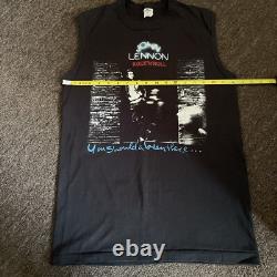 Vintage 80's John Lennon Rock N Roll You Shoulda Been There The Beatles Tank Top