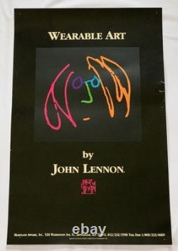 Vintage 80s John Lennon Wearable Art Poster Marigold NYC Chop Spot Gloss Beatles