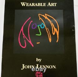 Vintage 80s John Lennon Wearable Art Poster Marigold NYC Chop Spot Gloss Beatles