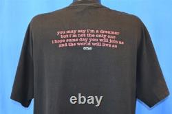 Vintage 90s JOHN LENNON NYC BEATLES IMAGINE SAY IM A DREAMER 2 SIDED t-shirt XL