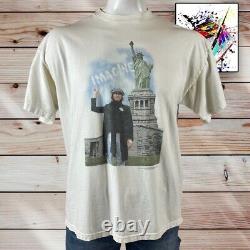 Vintage 90s John Lennon Beatles Imagine Statue Of Liberty New York Shirt XL E237