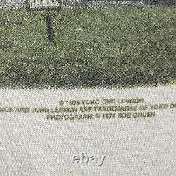 Vintage 90s John Lennon Beatles Imagine Statue Of Liberty New York Shirt XL E237
