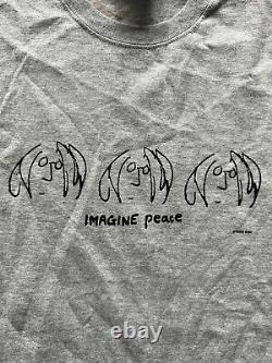 Vintage 90s John Lennon The Beatles Yoko Ono Imagine Peace Shirt XXL