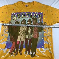 Vintage 90s The Beatles Magical Mystery All Over Print Shirt Single stitch band