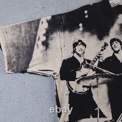 Vintage 90s The Beatles T-shirt Adult Large AOP All Over Print Band John Lennon