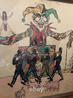 Vintage Beatles John Lennon I Am The Walrus Lyrics Art Picture Signed Rare Read