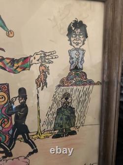 Vintage Beatles John Lennon I Am The Walrus Lyrics Art Picture Signed Rare Read
