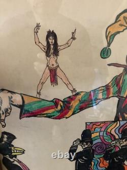 Vintage Beatles John Lennon I Am The Walrus Lyrics Art Picture Signed Rare Read