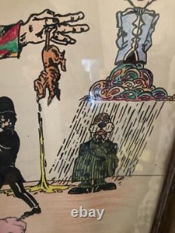 Vintage Beatles John Lennon I Am The Walrus Lyrics Art Picture Signed Rare Read