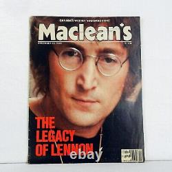 Vintage Beatles John Lennon Maclean's News Magazine