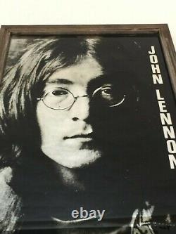 Vintage Beatles John Lennon Portrait Mirror withWooden Frame, 7 3/4 x 11 1/2