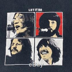 Vintage Beatles Let It Be 80s Shirt XL Single Stitch Screen Stars Band Shirt
