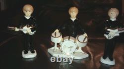 Vintage Beatles Porcelain Figurines Paul McCartney, John Lennon George Ringo Set