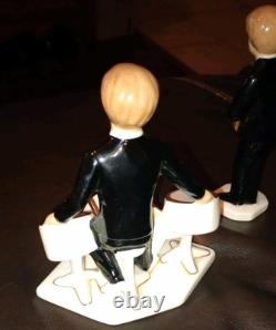 Vintage Beatles Porcelain Figurines Paul McCartney, John Lennon George Ringo Set