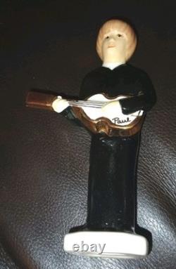 Vintage Beatles Porcelain Figurines Paul McCartney, John Lennon George Ringo Set