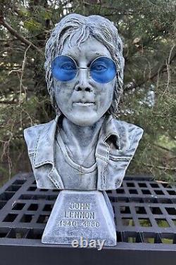 Vintage JOHN LENNON 1940-1980 Plaster bust / statue Beatles Rock Musician 16