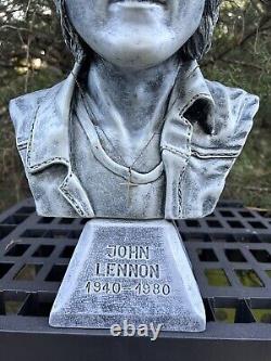 Vintage JOHN LENNON 1940-1980 Plaster bust / statue Beatles Rock Musician 16