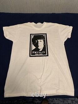 Vintage John Lennon 80s Memorial T-Shirt Large The Beatles 1940-1980
