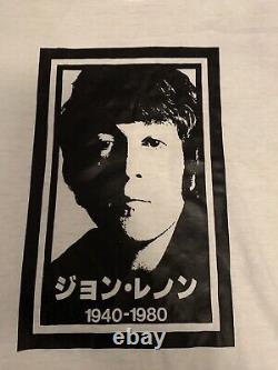 Vintage John Lennon 80s Memorial T-Shirt Large The Beatles 1940-1980