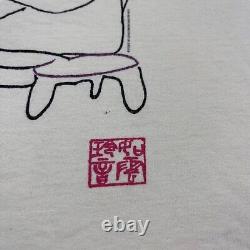 Vintage John Lennon Art T Shirt Borrowed Time 90s Artwork The Beatles Large