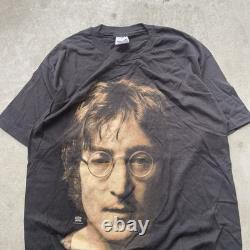 Vintage John Lennon Big Face T Shirt Beatles Single Stitch USA Made Men's XL