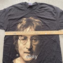 Vintage John Lennon Big Face T Shirt Beatles Single Stitch USA Made Men's XL