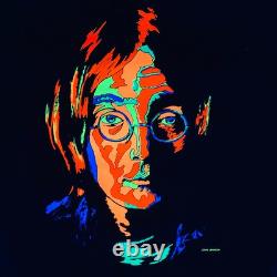 Vintage John Lennon Blacklight Poster 1960s Portrait Platt Poster Co