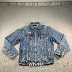 Vintage John Lennon Denim Jacket Mens Small Blue Imagine The Beatles 90s Trucker