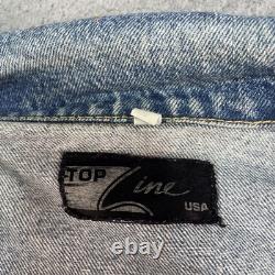 Vintage John Lennon Denim Jacket Mens Small Blue Imagine The Beatles 90s Trucker