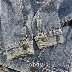 Vintage John Lennon Denim Jacket Mens Small Blue Imagine The Beatles 90s Trucker