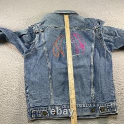 Vintage John Lennon Denim Jacket Mens Small Blue Imagine The Beatles 90s Trucker