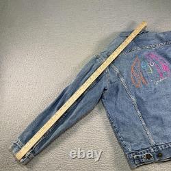 Vintage John Lennon Denim Jacket Mens Small Blue Imagine The Beatles 90s Trucker