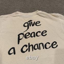 Vintage John Lennon Imagine Shirt Mens L White Hanes USA 1981 Winterland Beatles