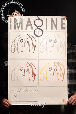 Vintage John Lennon Imagine Yoko Ono Print Stamped and Numbered