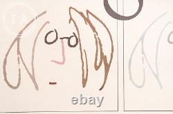 Vintage John Lennon Imagine Yoko Ono Print Stamped and Numbered