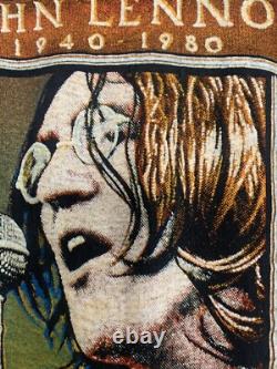 Vintage John Lennon Memorial Baseball T-shirt Beatles Size Large